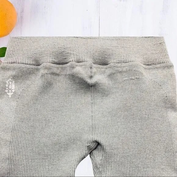 Free People FP Movement Happiness Runs Ribbed High Rise Bike Shorts NWOT - Picture 8 of 8